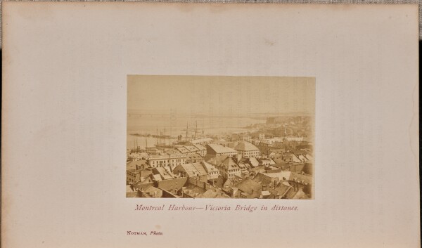 William Notman, Montreal Harbour - Victoria Bridge in Distance