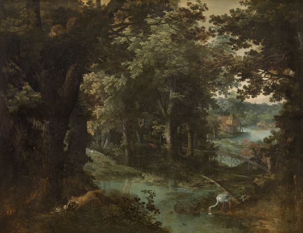 Adriaen van Stalbemt, Landscape with Beast Fables