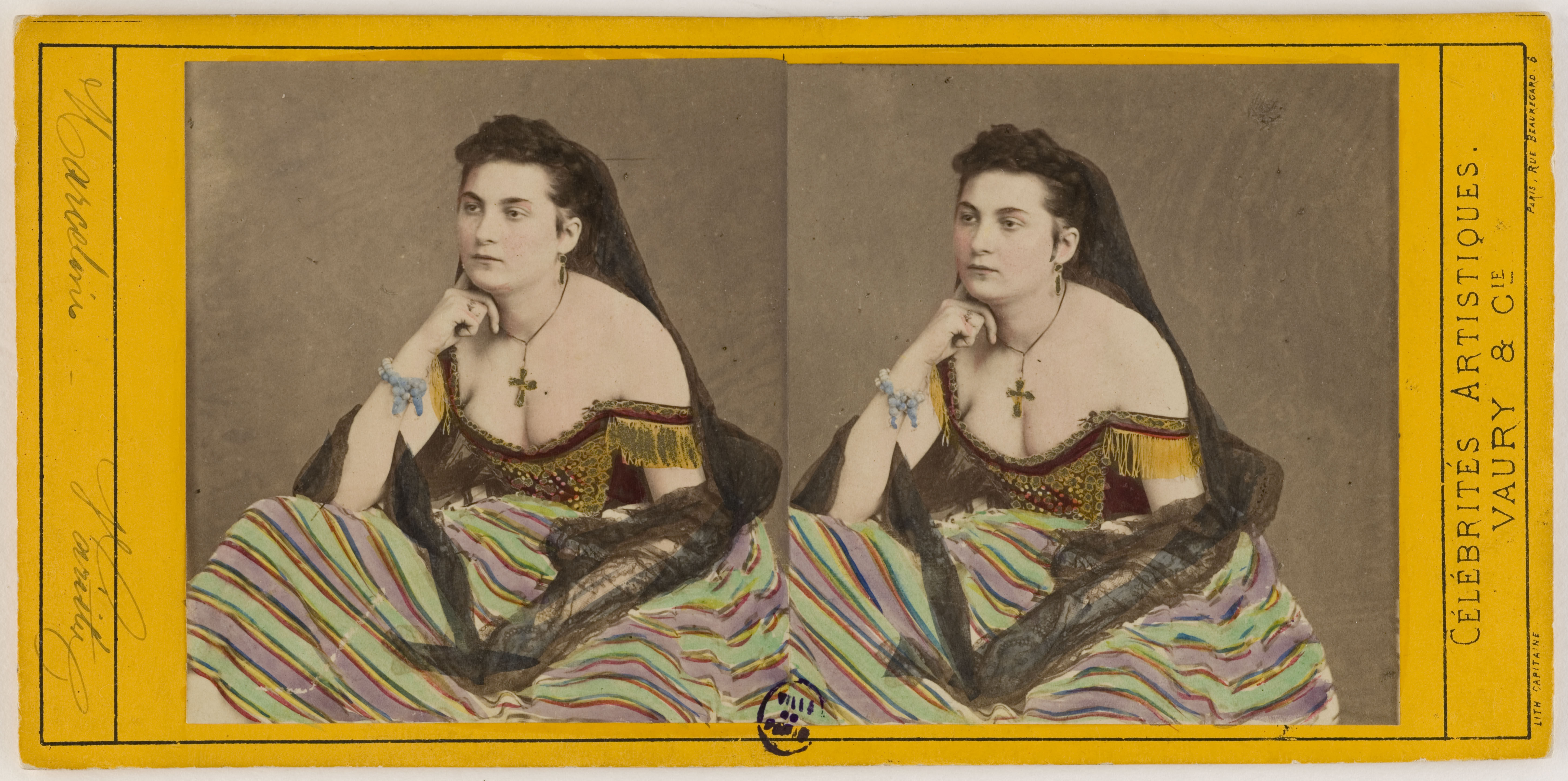 Vaury et Cie, Portrait de Marceline, actrice au théâtre des Variétés.