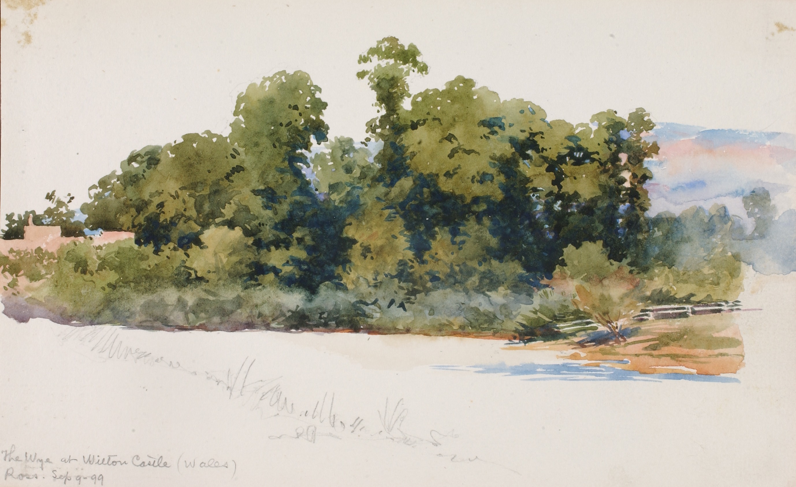 George Elbert Burr, The Wye at Wilton Castle (Wales)