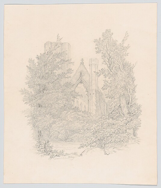 Carl Gustav Carus, View of the West Façade of Dunkeld Cathedral