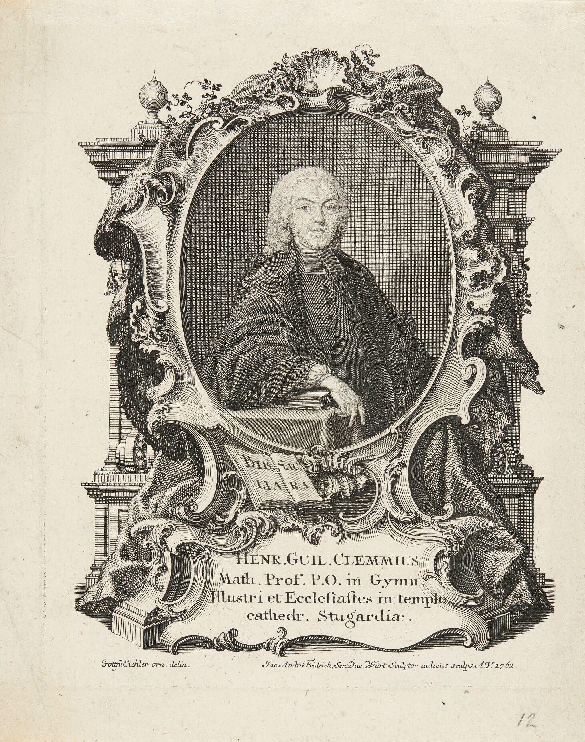 Jacob Andreas Fridrich (der Jüngere), Bildnis Heinrich Wilhelm Clemm