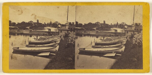 Edward and Henry T. Anthony & Co., Central Park. Front of the Esplanade and Pleasure Boats on the Lake.