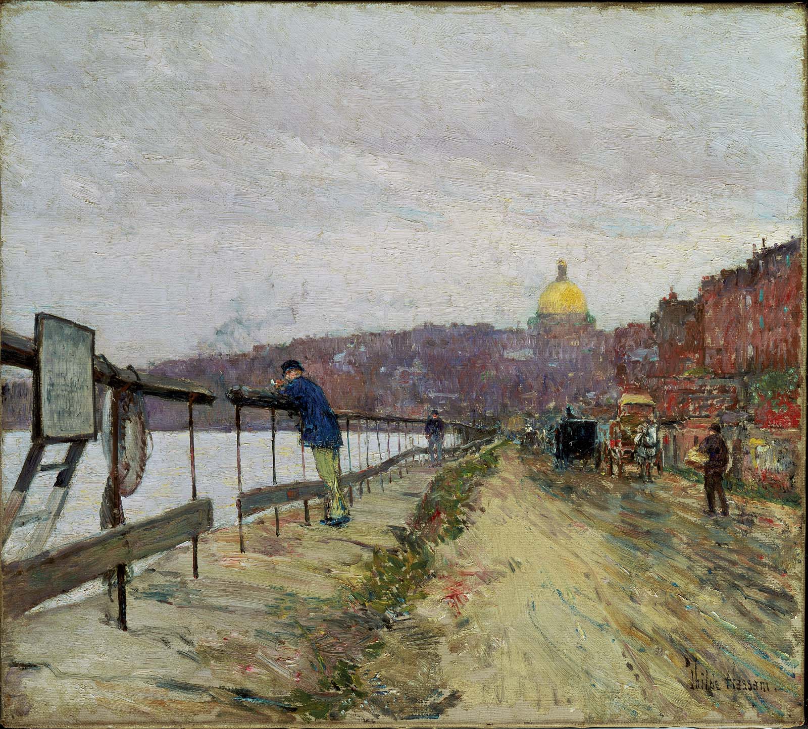 Childe Hassam, Charles River and Beacon Hill