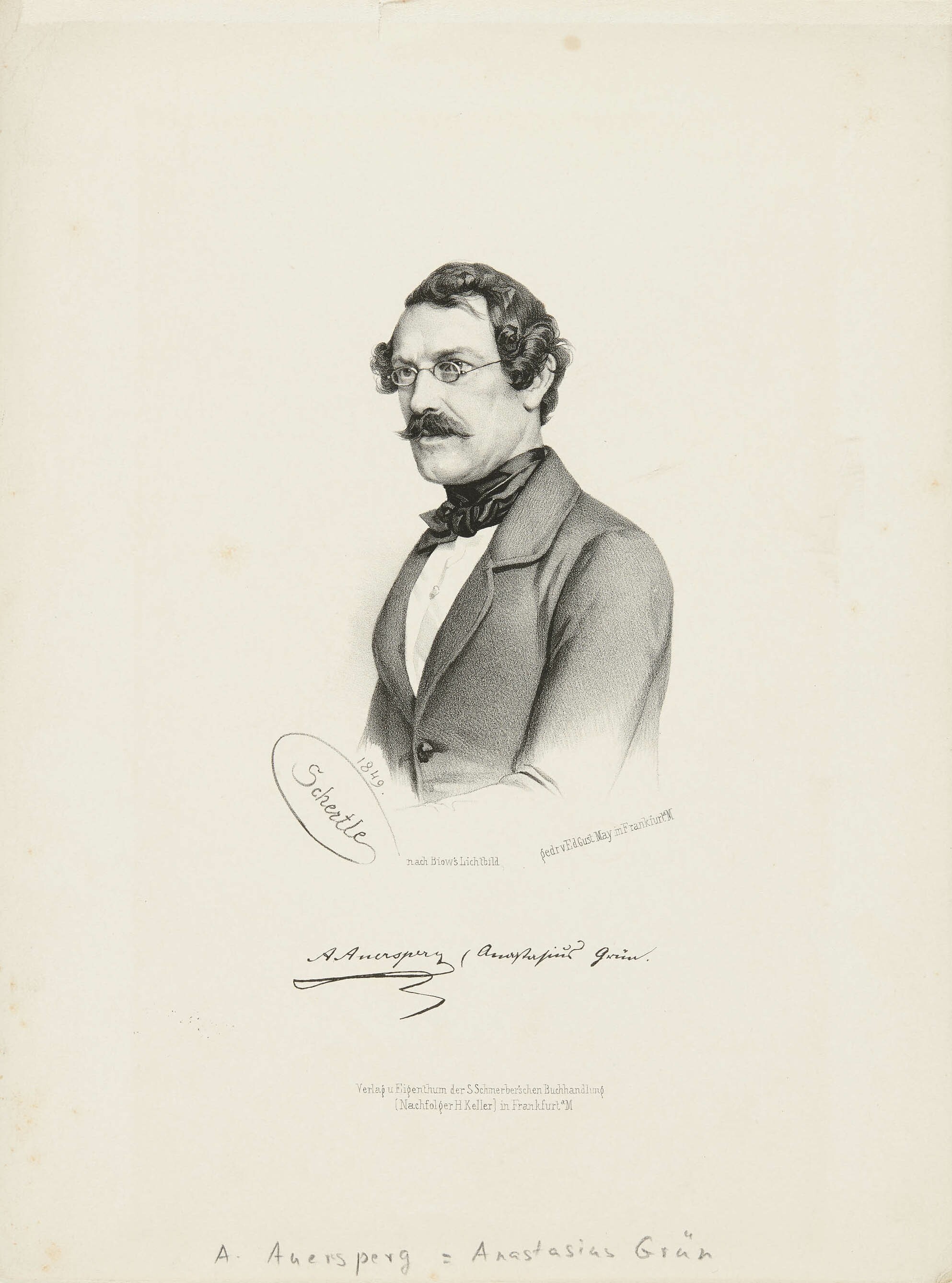 Valentin Schertle, Bildnis Graf Anton Alexander von Auersperg (Anastasius Grün)