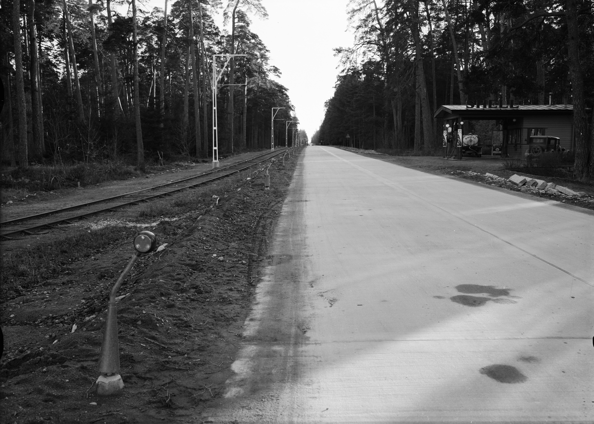 Paul Sandberg, Spårväg vid Stockholmsvägen, Kronåsen, Grindstugan, Uppsala 1935