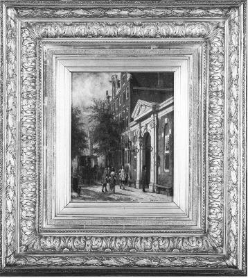 Cornelis Springer, Het poortje van de voormalige schouwburg aan de Keizersgracht