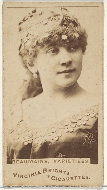 Allen & Ginter, Beaumaine, Varietiees, from the Actors and Actresses series (N45, Type 1) for Virginia Brights Cigarettes