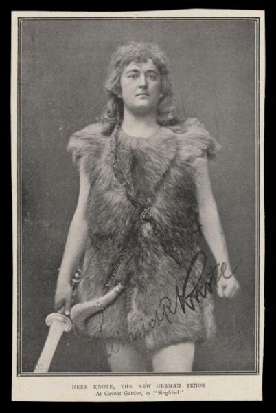 Unknown, Portrait of Heinrich Knote (1870-1953) in the title role in Siegfried by Richard Wagner (1813-1883)