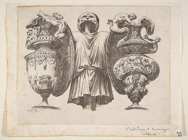 Polidoro da Caravaggio, Trophy with Two Ewers