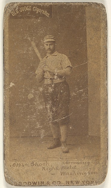 Goodwin & Company, George Quintus Shoch, Right Field, Washington Nationals, from the Old Judge series (N172) for Old Judge Cigarettes