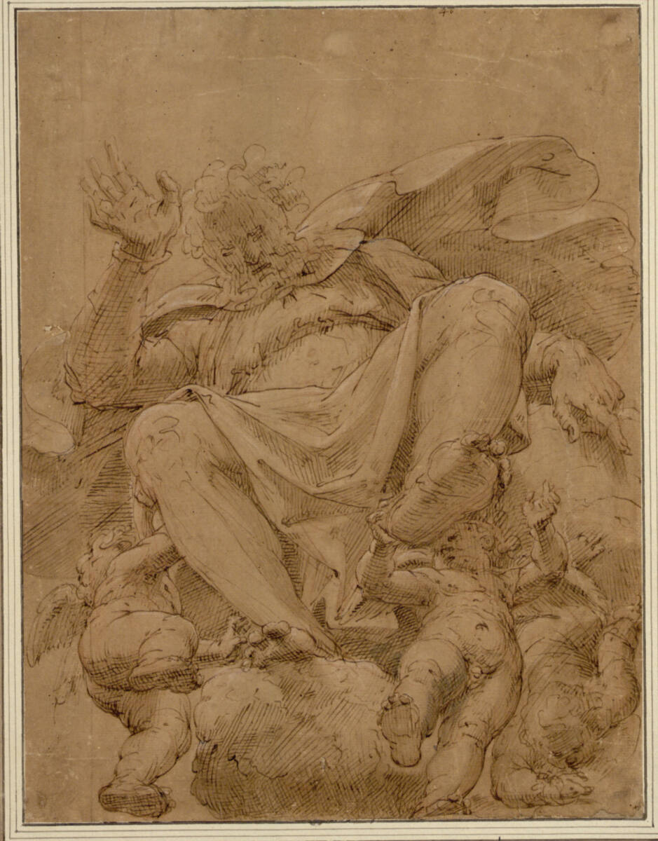 Anonym, Gottvater auf Wolken