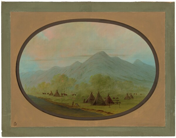 George Catlin, A Small Crow Village