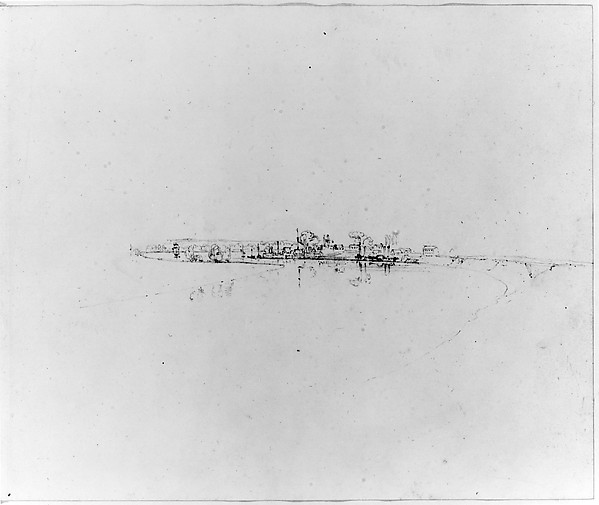 John William Casilear, Factories on the Shoreline (from Sketchbook)