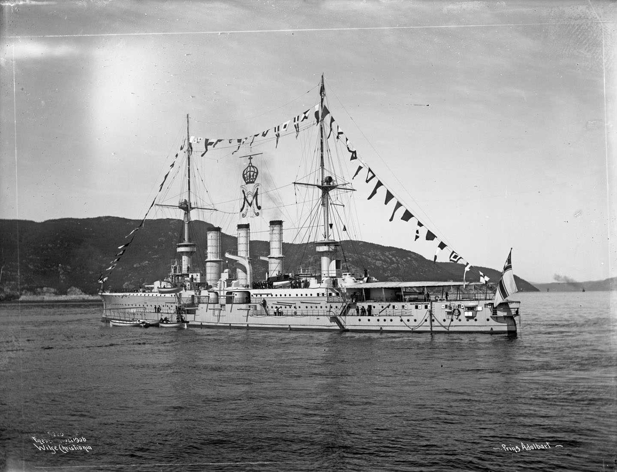 Anders Beer Wilse, Prinz Adalbert (b. 1904, Kaiserliche Werft Kiel, Kiel), tysk panserskip, 3/4 baug