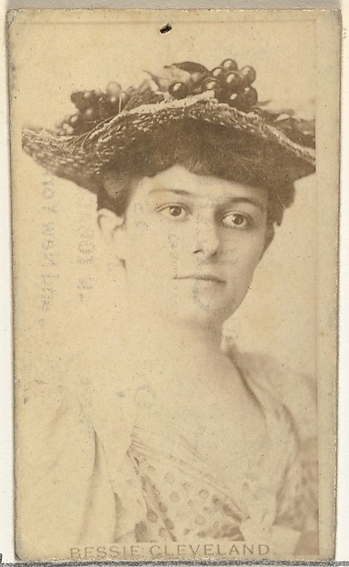 W. Duke, Sons & Co., Bessie Cleveland, from the Actors and Actresses series (N145-8) issued by Duke Sons & Co. to promote Duke Cigarettes