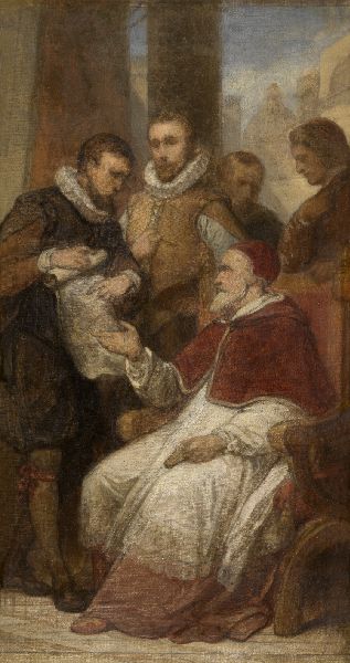 Nicaise De Keyser, The Painters Matthijs and Paul Bril in Rome