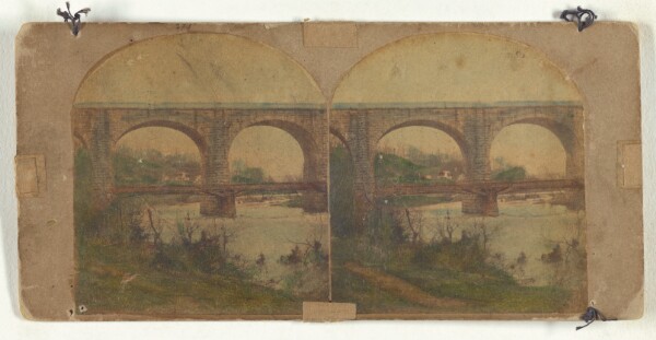 New York Stereoscopic Company, View on the Patapsco River. No. 4. Great Stone Viaduct at "Washington Junction," by which the "Washington Branch"...crosses...