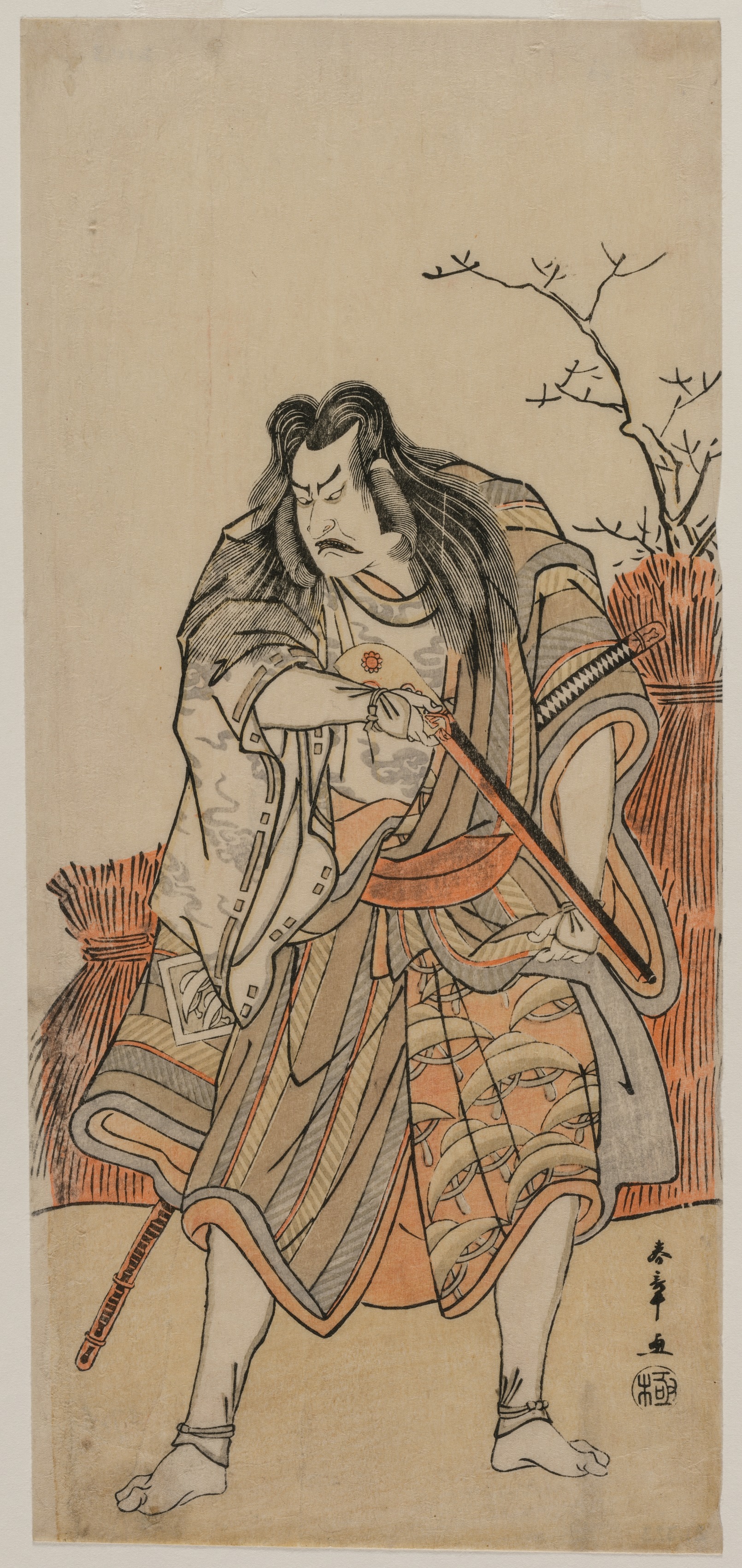 Katsukawa Shunshō, Nakajima Kanzaemon as a Lord Disguised as a Hunter with a Rifle