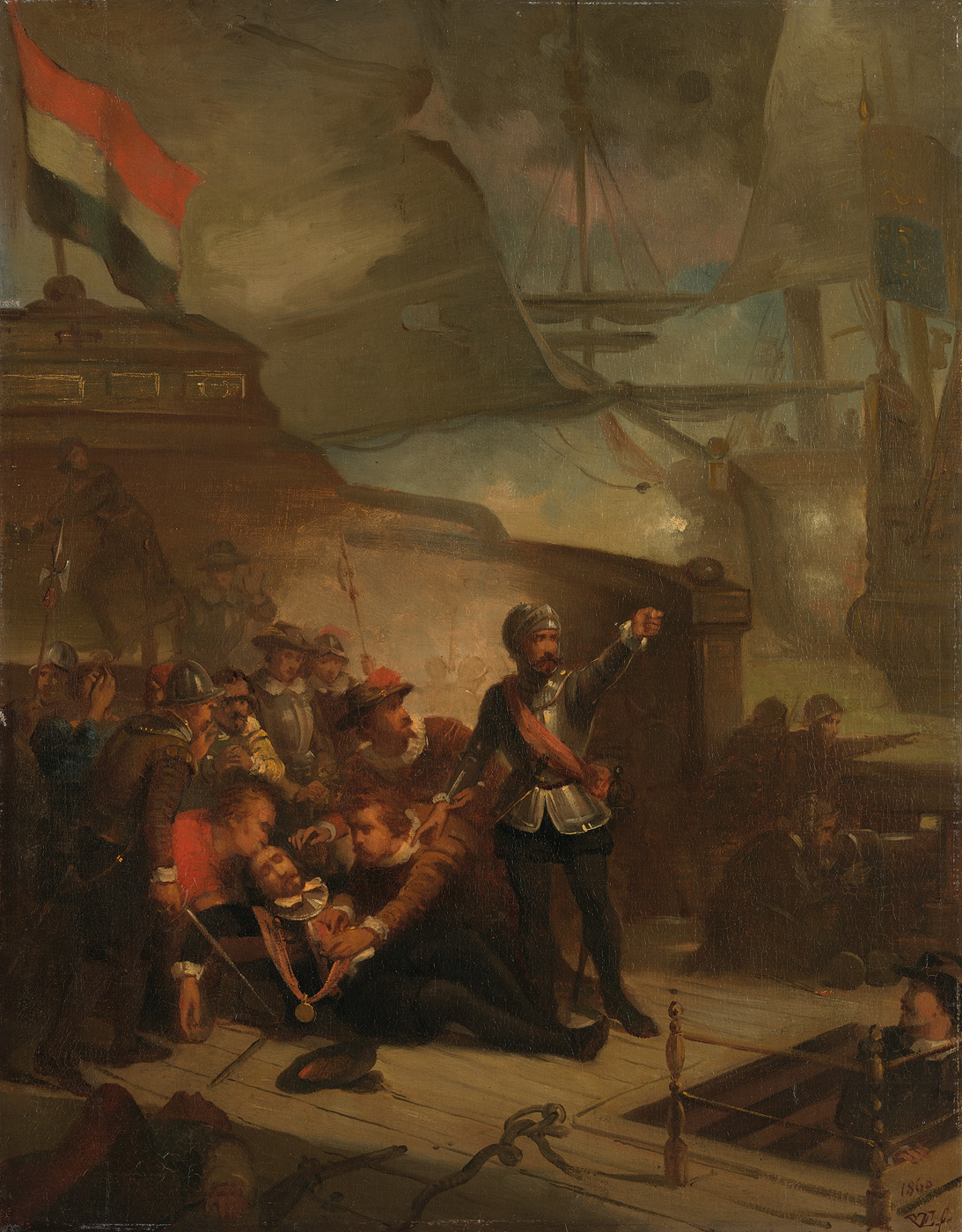 Paul Tétar van Elven, Anno 1653. Maarten Harpertsz. Tromp sneuvelt