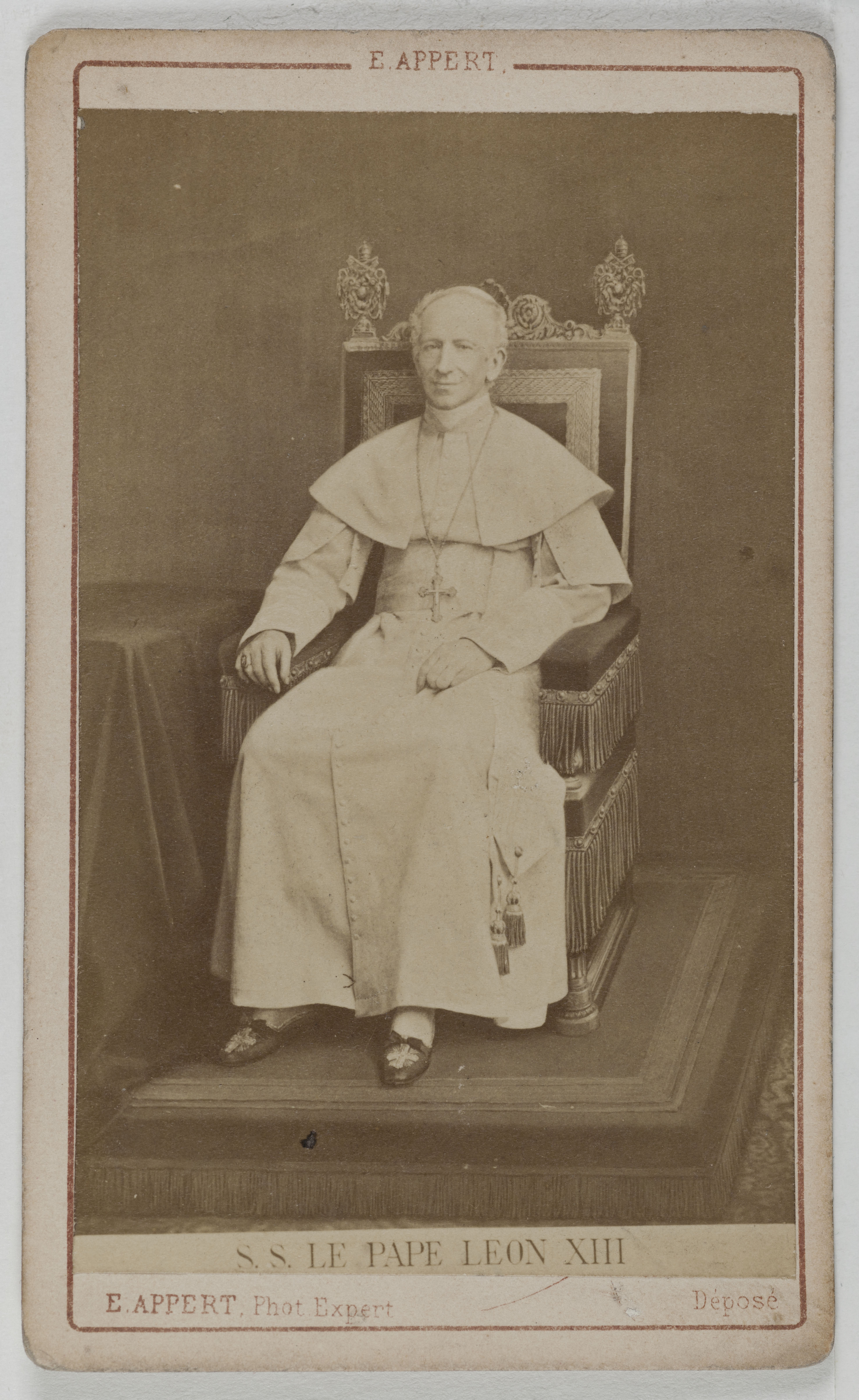 Ernest Charles Appert, Portrait du pape Léon XIII, (Vincenzo Gioacchino Raffaele Luigi Pecci), (1810-1903)