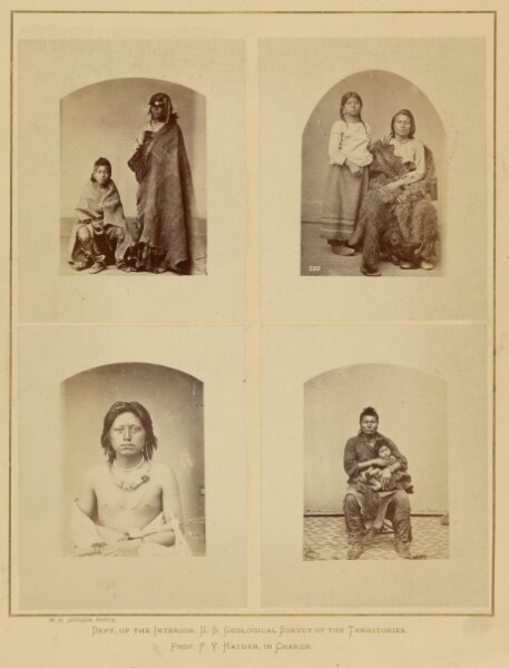 William Henry Jackson, [Portraits of Pawnee People]