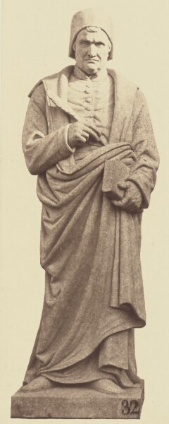 Édouard Baldus, ["Froissart", Statue by Henri Lemaire, Decoration of the Louvre, Paris]