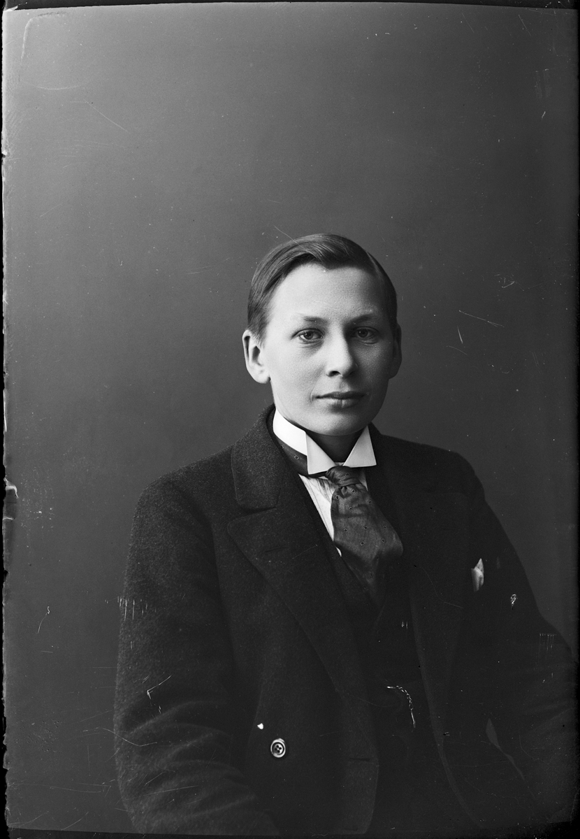 Skötsner-Edhlund, Ateljéporträtt - pojke, Östhammar, Uppland