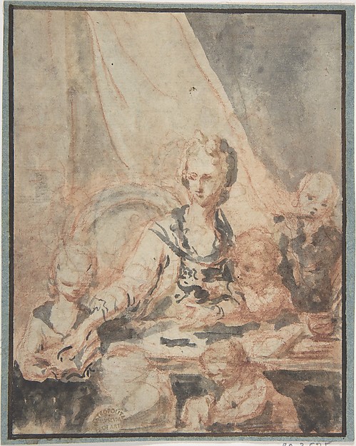 Anonymous, French, 18th century, Study for Portraits