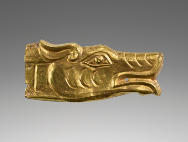 Unknown, Applique in the shape of a wolf's head