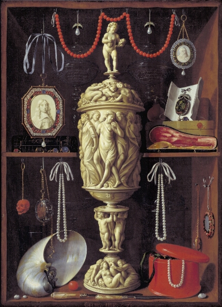 Georg Hainz, Kunstkammerskab med elfenbenspokal