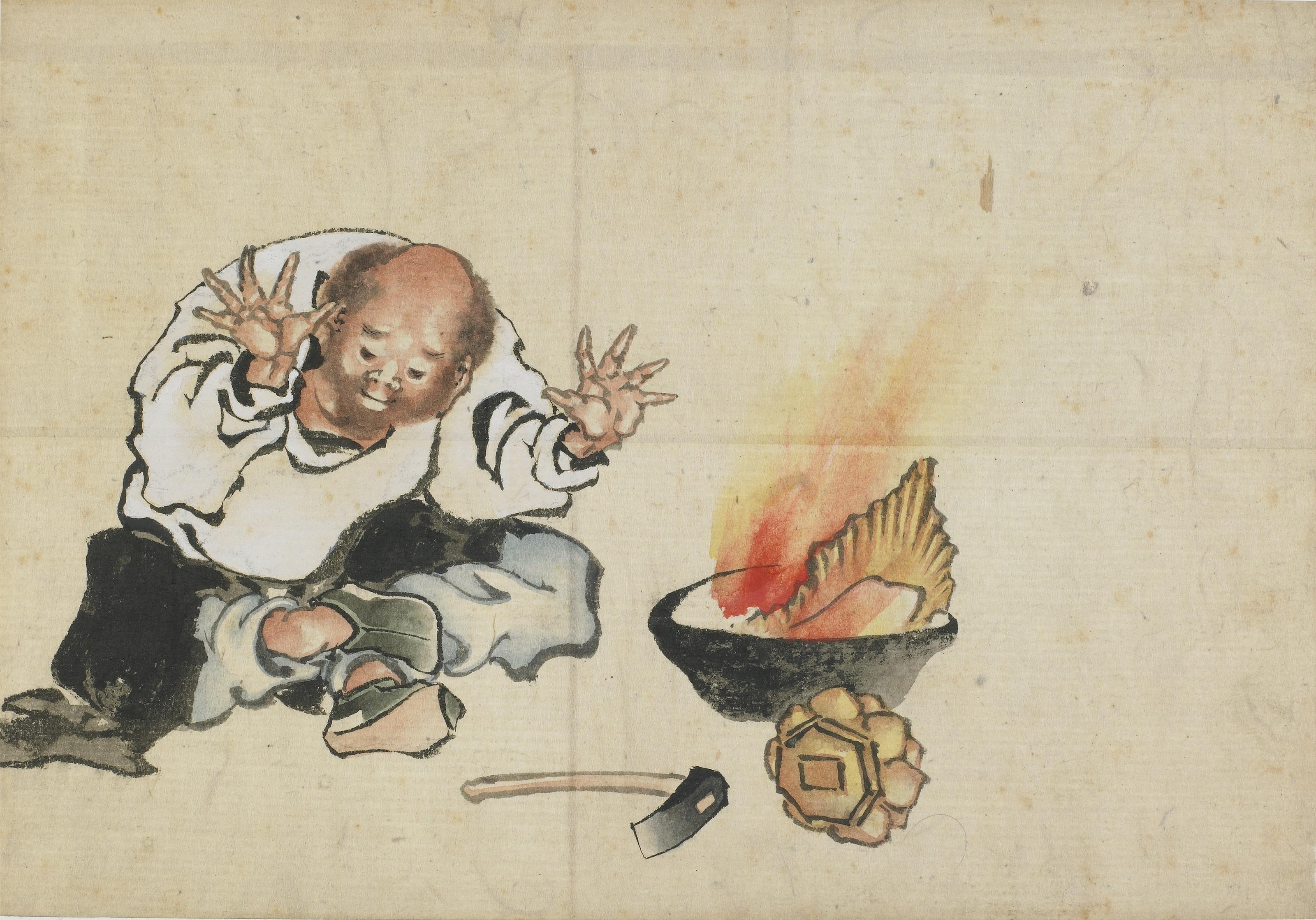 Katsushika Hokusai, Burning a Buddhist Image