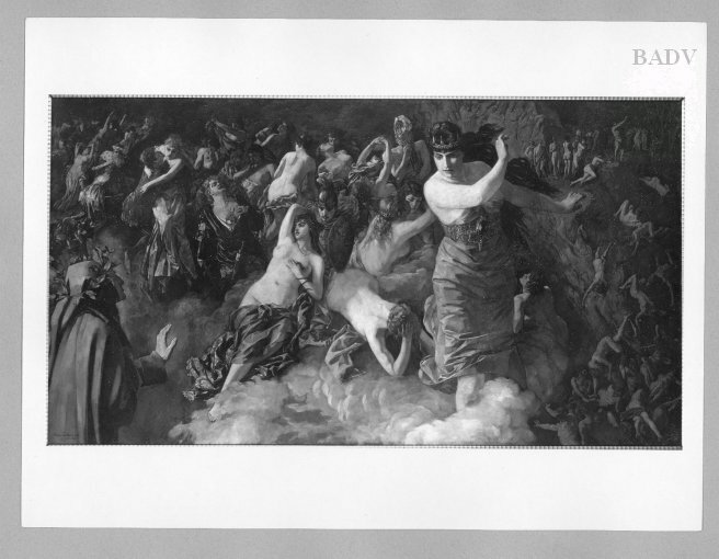 Wilhelm Trübner, Dante in heaven perceiving Beatrice