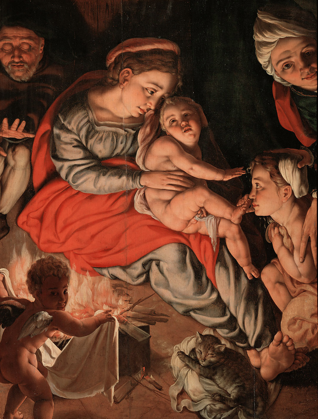 Jan Cornelisz Vermeyen, Holy Family at the fire