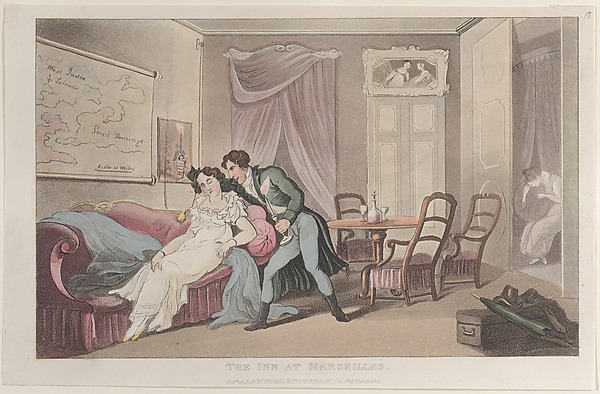 Thomas Rowlandson, The Inn at Marseilles, from "Journal of Sentimental Travels in the Southern Provinces of France, Shortly Before the Revolution"