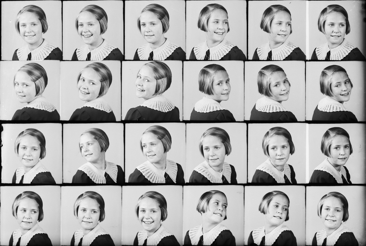 Skötsner-Edhlund, Ateljéporträtt - flicka, Östhammar, Uppland