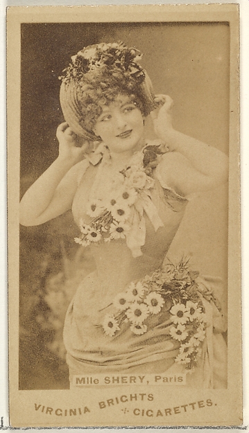 Allen & Ginter, Mlle. Shery, Paris, from the Actors and Actresses series (N45, Type 1) for Virginia Brights Cigarettes