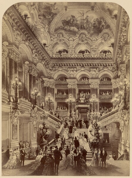 Unknown, [Depiction of Grand Staircase in Paris Opera House by Charles Fichot]