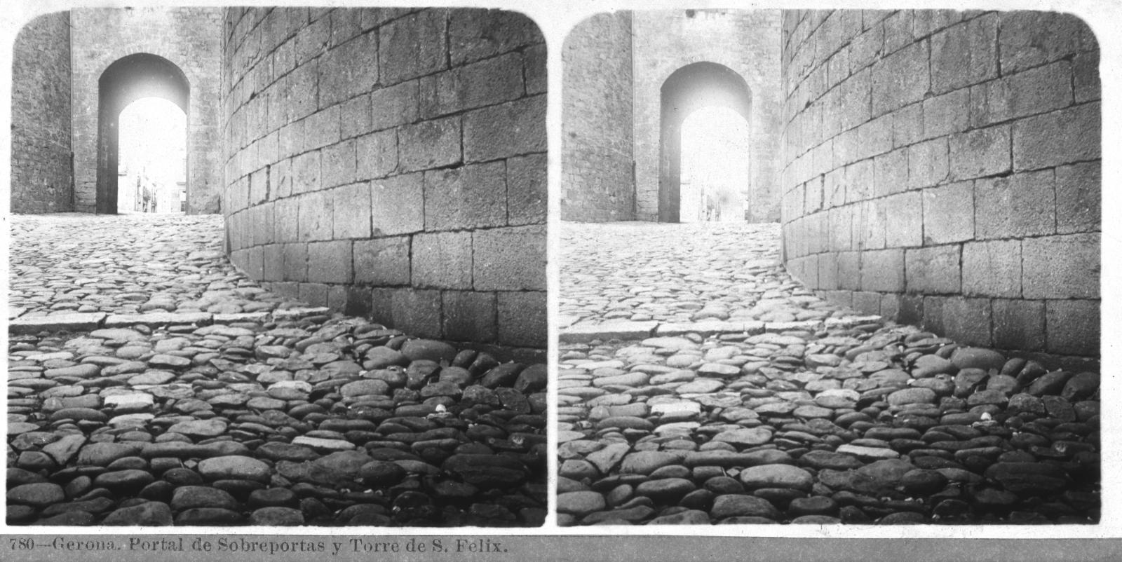 Desconegut, 780 - Gerona. Portal Sobreportas y Torre de S. Felix