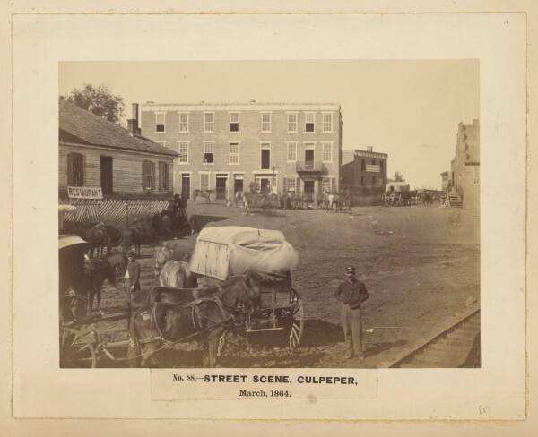 A. J. Russell, No. 88. Street Scene, Culpepper, March 1864.