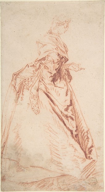 Nicolas Lancret, Standing Woman Facing Right
