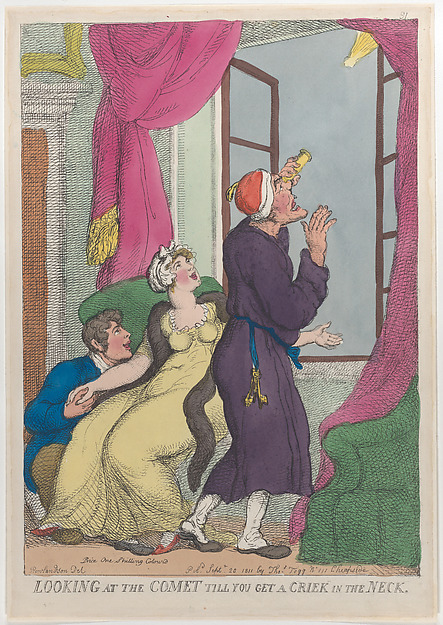 Thomas Rowlandson, Looking at the Comet till You Get a Crick in the Neck