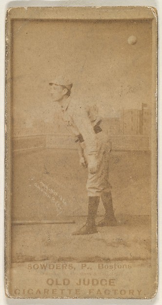 Goodwin & Company, Sowders, Pitcher, Boston, from the Old Judge series (N172) for Old Judge Cigarettes