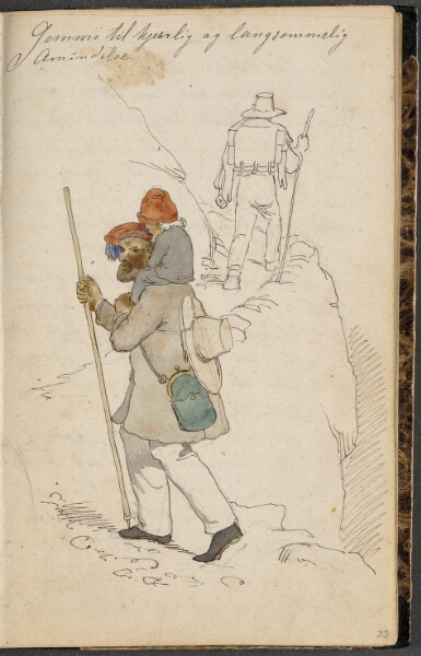 Johan Thomas Lundbye, Himmelblomst (Commelina Coelestis), indfældet i dagbogsnotater
