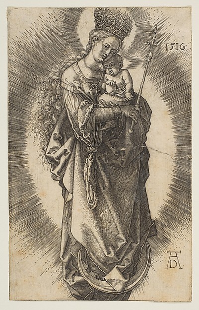 Albrecht Dürer, Virgin on the Crescent with Scepter and Starry Crown