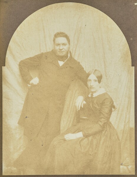 Hippolyte Bayard, [Portrait of a  Man and a Woman]
