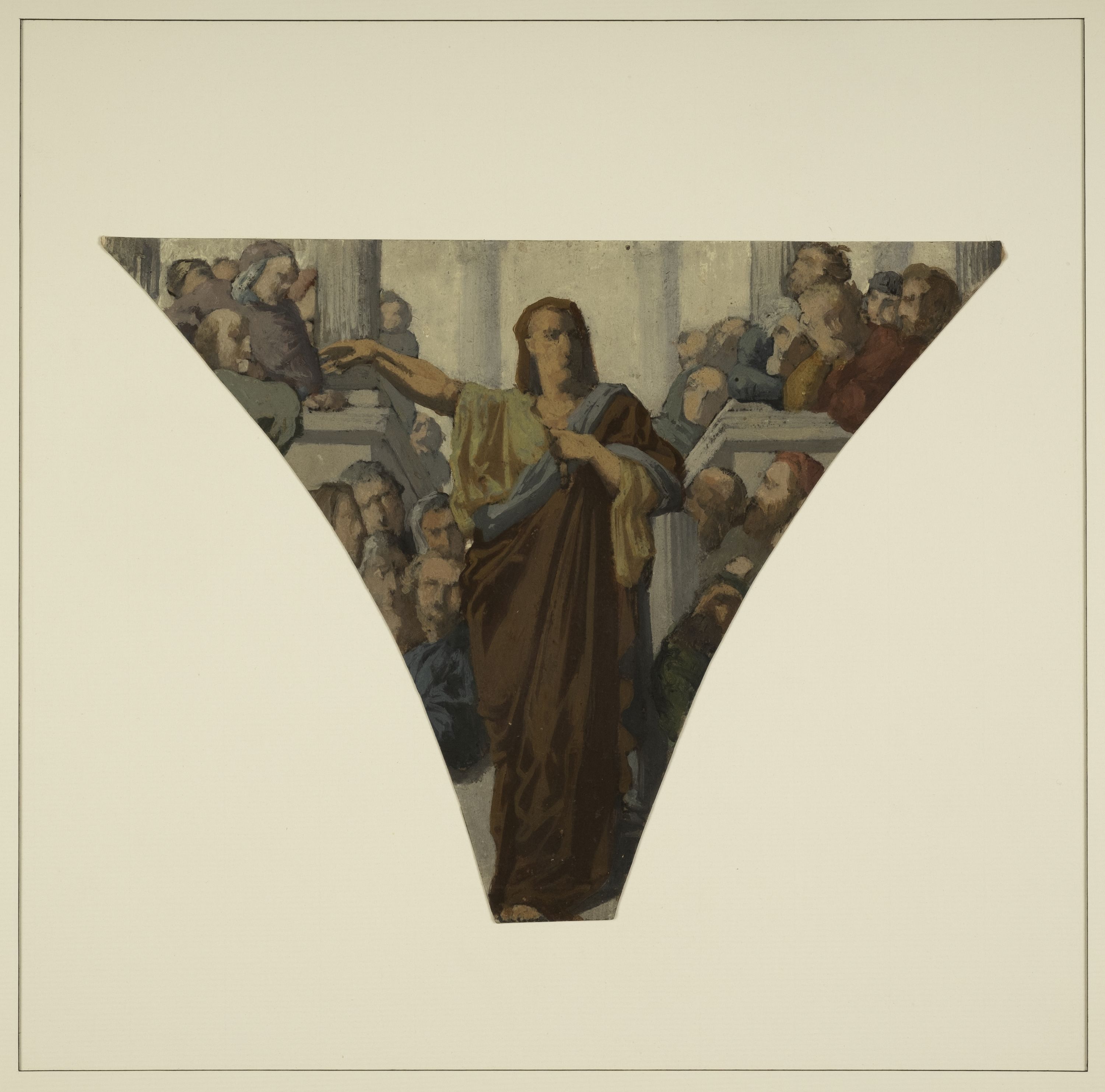 Henri Lehmann, Esquisse pour la grande galerie des Fêtes de l'ancien Hôtel de Ville de Paris : l'Eloquence (Permovet, delectat, docet)
