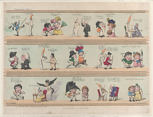 Thomas Rowlandson, Borders for Rooms, Extravaganzas Plate 1