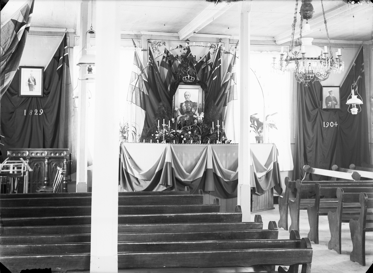 Skötsner-Edhlund, Oscar II 75 år, missionshuset Östhammar, Uppland 1904