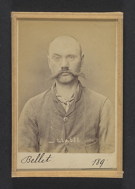 Alphonse Bertillon, Bellet. Eléonore. Alexandre. 29 ans, né le 23/9/65 à Salouel (Somme). Teinturier. Anarchiste. 3/7/94.